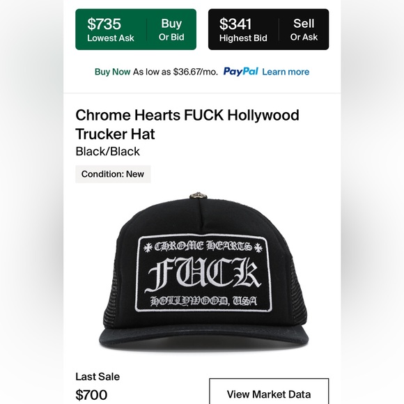 Chrome Hearts Hollywood Trucker Hat (NEW) - Picture 11 of 11